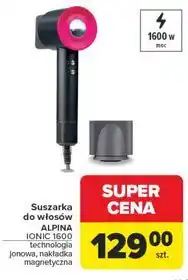 Carrefour Suszarka do włosów ionic 1600 Alpina oferta