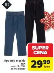 Carrefour Spodnie męskie s-3xl Tex oferta
