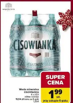 Carrefour Woda niegazowana Cisowianka oferta