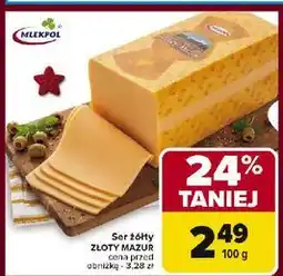 Carrefour Ser złoty mazur Mlekpol oferta