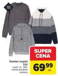 Carrefour Sweter męski s-3xl Tex oferta