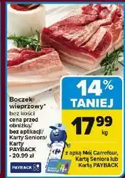 Carrefour Boczek wieprzowy bez kości oferta