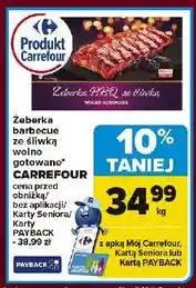 Carrefour Żeberka bbq ze śliwką Carrefour Extra oferta