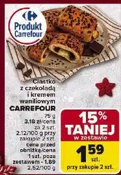 Carrefour Ciastko z czekoladą i kremem waniliowym Carrefour oferta