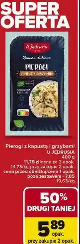 Carrefour Pierogi z kapustą i grzybami U Jędrusia oferta