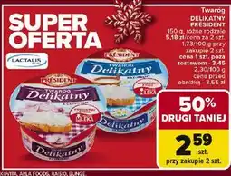 Carrefour Twaróg delikatny z czosnkiem President oferta