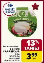 Carrefour Ser camembert z ziołami prowansalskimi Carrefour oferta