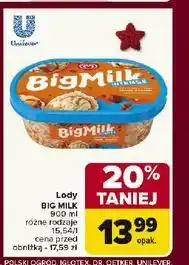 Carrefour Lody słony karmel intense Algida Big Milk oferta