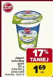 Carrefour Jogurt naturalny Zott Primo oferta