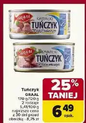 Carrefour Tuńczyk kawałki w sosie własnym Graal oferta