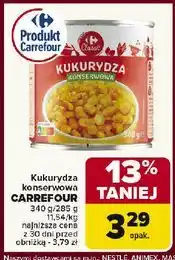 Carrefour Kukurydza konserwowa Carrefour Classic oferta