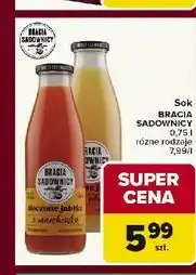 Carrefour Sok tłoczony jabłkowy słodkie odmiany Bracia Sadownicy oferta