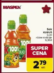 Carrefour Sok jabłkowy Kubuś 100% oferta