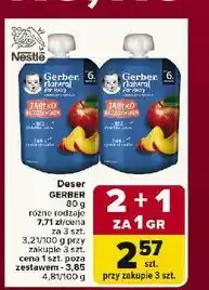 Carrefour Deserek jabłko brzoskiwnia Gerber Natural For Baby oferta