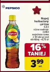 Carrefour Herbata mrożona lemon Lipton Green Ice Tea oferta