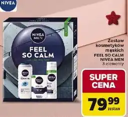 Carrefour Zestaw w pudełku feel so calm Nivea Men oferta