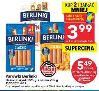Parówki Berlinki z serem 250g