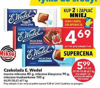Czekolada E. Wedel mocno mleczna 80g