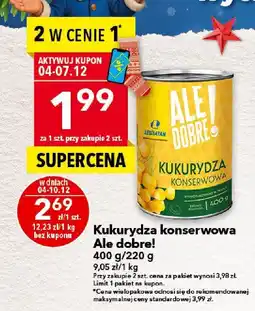 Lewiatan Kukurydza konserwowa Ale dobre! 400 g/220 g oferta