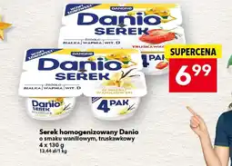Lewiatan Serek homogenizowany Danio o smaku truskawkowym 4 x 130 g oferta
