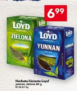 Lewiatan Herbata liściasta Loyd yunnan, zielona 80 g oferta