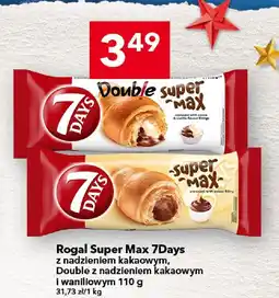 Lewiatan Rogal Super Max 7Days z nadzieniem kakaowym, Double z nadzieniem kakaowym i waniliowym 110 g oferta