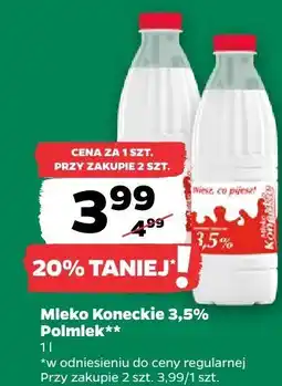Netto Mleko Koneckie 3,5% Polmlek oferta