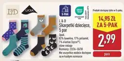 ALDI Skarpetki dziecięce L&D oferta