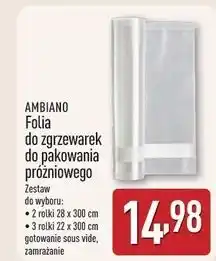 ALDI Folie do zgrzewarek prożniowych 22 x 300 cm Ambiano oferta
