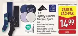 ALDI Rajstopy termiczne dziecięce L&D oferta
