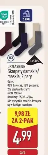 ALDI Skarpetki męskie Up2Fashion oferta