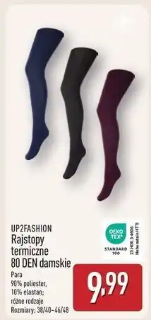 ALDI Rajstopy termiczne 80 den 46/48 Up2Fashion oferta
