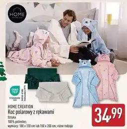 ALDI Koc polarowy z rękawami 150 x 200 cm Home Creation oferta