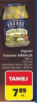 Carrefour Ogórki kiszone Krakus Maspex oferta