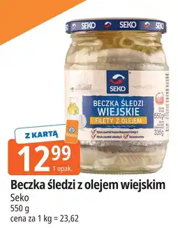 E.Leclerc Beczka śledzi filety śledziowe z olejem wiejskim Seko oferta