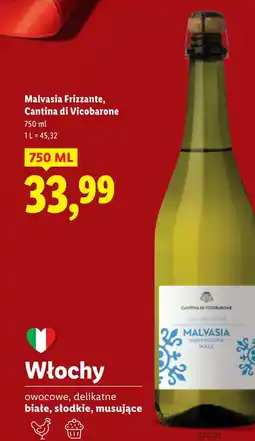 Lidl Wino słodkie białe Malvasia Cantina Di Vicobarone oferta