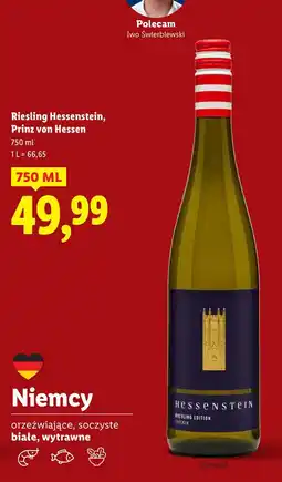 Lidl Wino Prinz Von Hessen H Riesling oferta