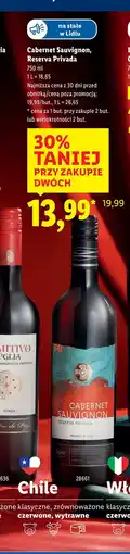 Lidl Wino Cabernet Sauvignon Reserva Privada oferta