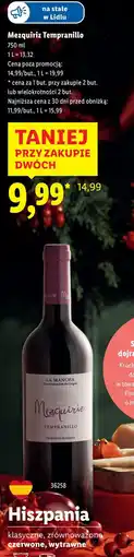 Lidl Wino Mezquiriz Tempranillo oferta