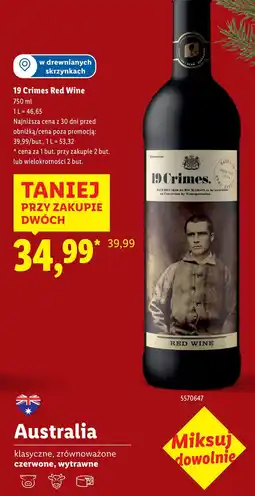 Lidl Wino 19 Crimes Cabernet Sauvignon oferta