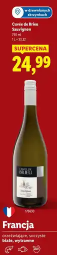 Lidl Wino Cuvee De Brieu Sauvignon oferta