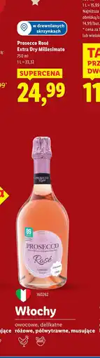 Lidl Wino Millesimato Prosecco Rose oferta