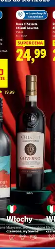 Lidl Wino czerwone Chianti Duca Di Sasseta Governo oferta