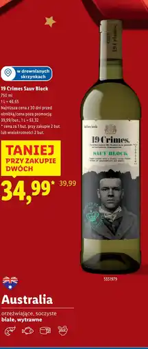 Lidl Wino 19 Crimes Sauvignon Block oferta