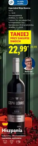 Lidl Wino Cepa Lebrel Rioja Reserva oferta