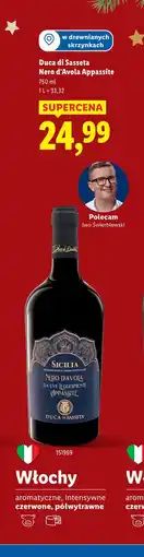 Lidl Wino Duca Di Sasseta Nero D'avola Appassite oferta