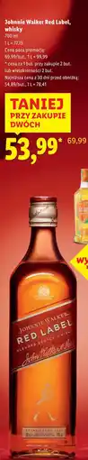 Lidl Whisky Johnnie Walker Red Label oferta