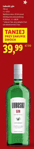 Lidl Gin Lubuski oferta