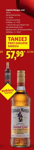 Lidl Rum Captain Morgan Dark oferta
