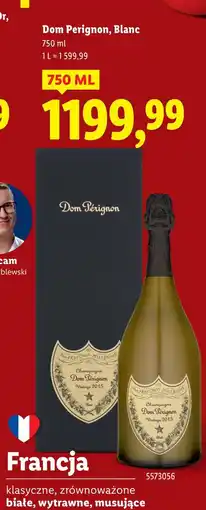 Lidl Szampan karton Dom Perignon Blanc 2015 oferta